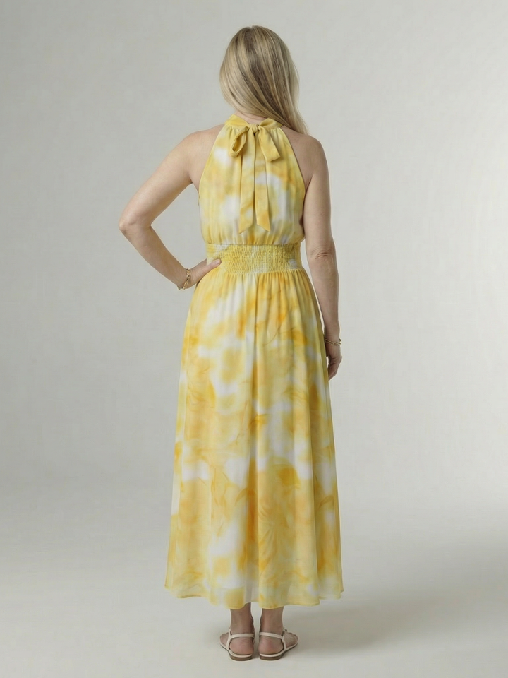 Sylin | Gathered Halter Midi Dress for Women - Image 4