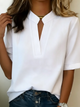 Women's Collared Blouse - Short Sleeve, Lightweight, Elegant, 7 Colours
