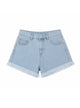 Women's Denim Shorts - Mid Rise, Five Pocket, Classic Blue Wash