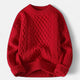 Men's cable knit crew neck jumper