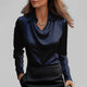 Scarlett | Women’s Elegant Long Sleeve Satin Blouse - Image 8