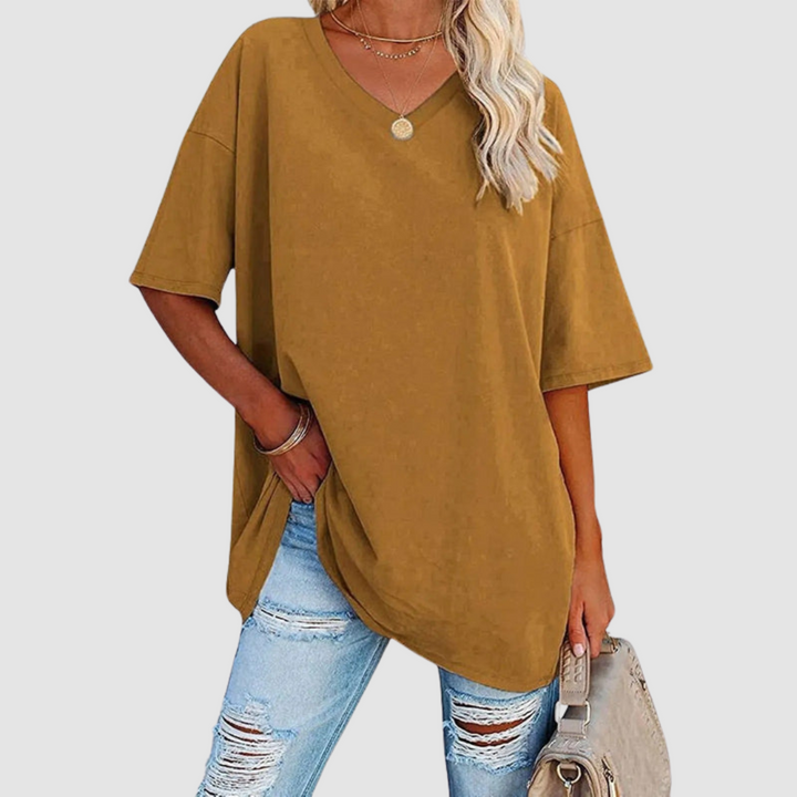 Women's V-Neck T-Shirt — Lightweight Elegant Summer Tee