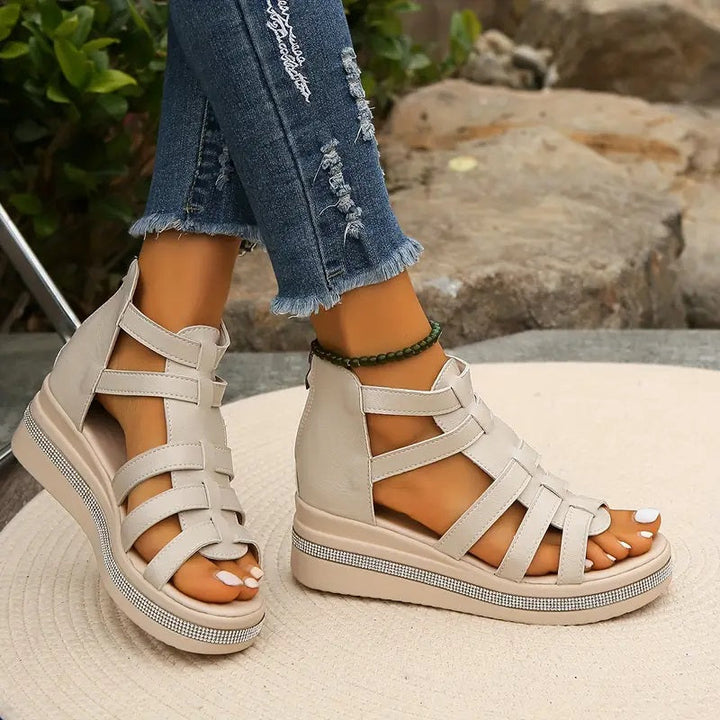Hannah | Comfort Sandals with Rhinestone Decoration - Image 5