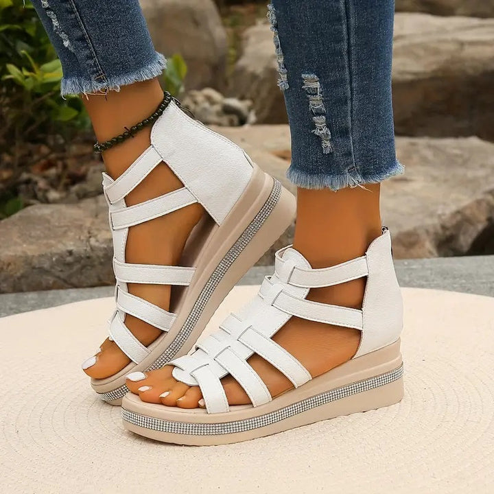 Hannah | Comfort Sandals with Rhinestone Decoration - Image 7