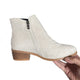 Women's ankle boots with side zipper and low block heel