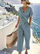 Women's 2-Piece Linen Set - Elegant Summer Co-Ord, 3 Colours, Sizes XS-3XL