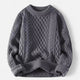 Men's cable knit crew neck jumper