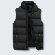 Men's quilted sleeveless puffer gilet with mock neck and zipped pockets