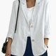 Women's blazer with notched lapels, button front and patch pockets