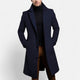 Men's hooded puffer coat with quilted panels and front pockets