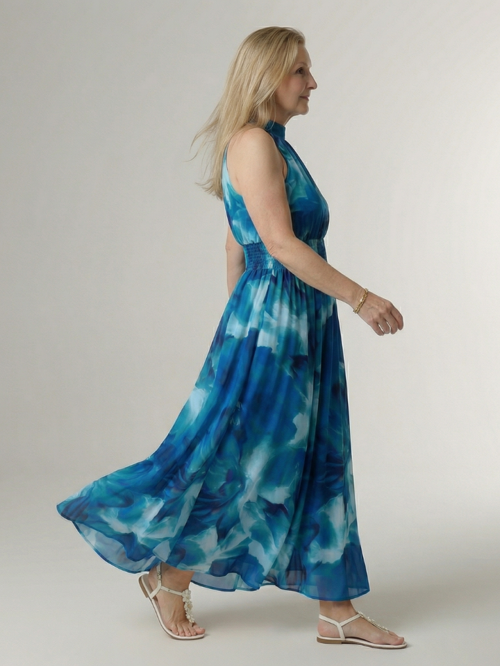 Sylin | Gathered Halter Midi Dress for Women - Image 6