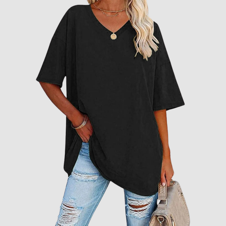 Women's V-Neck T-Shirt — Lightweight Elegant Summer Tee