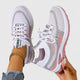Women's Mesh Lace-Up Sneakers Lightweight Athletic Shoes