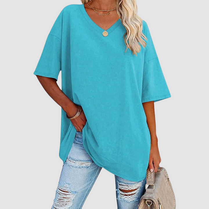 Women's V-Neck T-Shirt — Lightweight Elegant Summer Tee