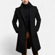 Men's hooded puffer coat with quilted panels and front pockets