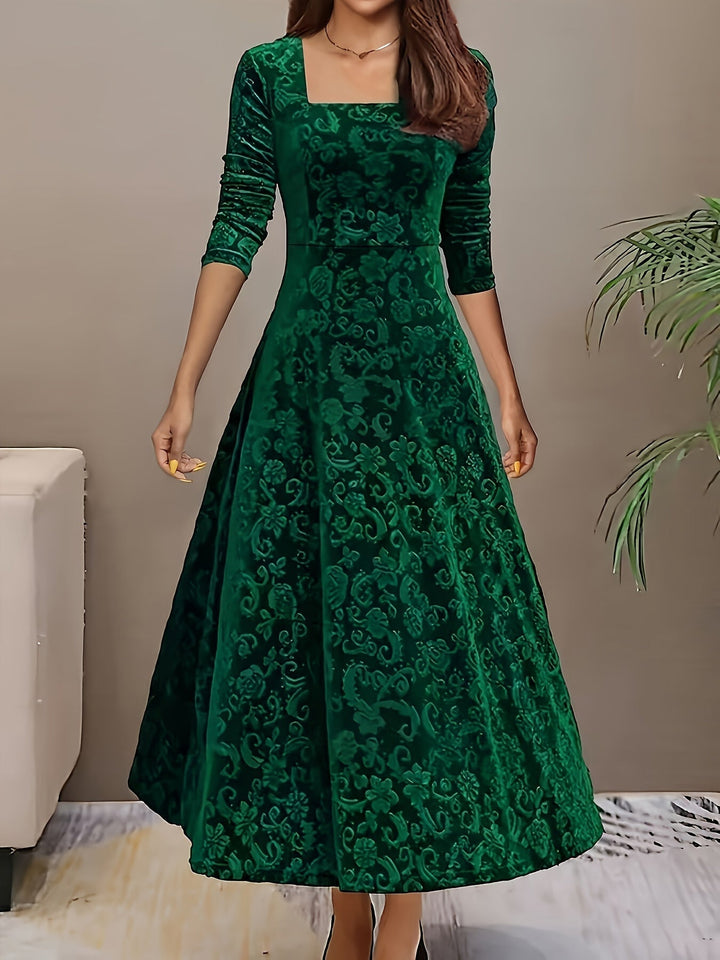 Bethany | Women’s Graceful Floral Design Midi Dress - Image 6
