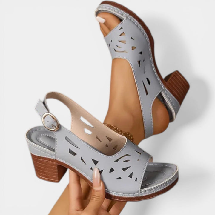 Women's orthopaedic heeled comfort sandals