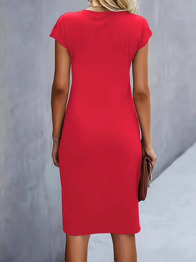 Katie | Women’s Classic Short Sleeve Bodycon Dress - Image 5