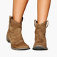 Women's western boots with pull tabs and stitched panels