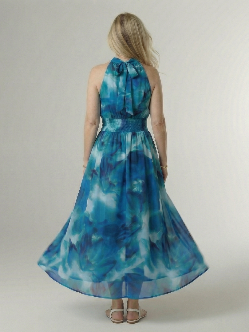 Sylin | Gathered Halter Midi Dress for Women - Image 8