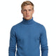 Men's solid turtleneck jumper with long sleeves and ribbed cuffs