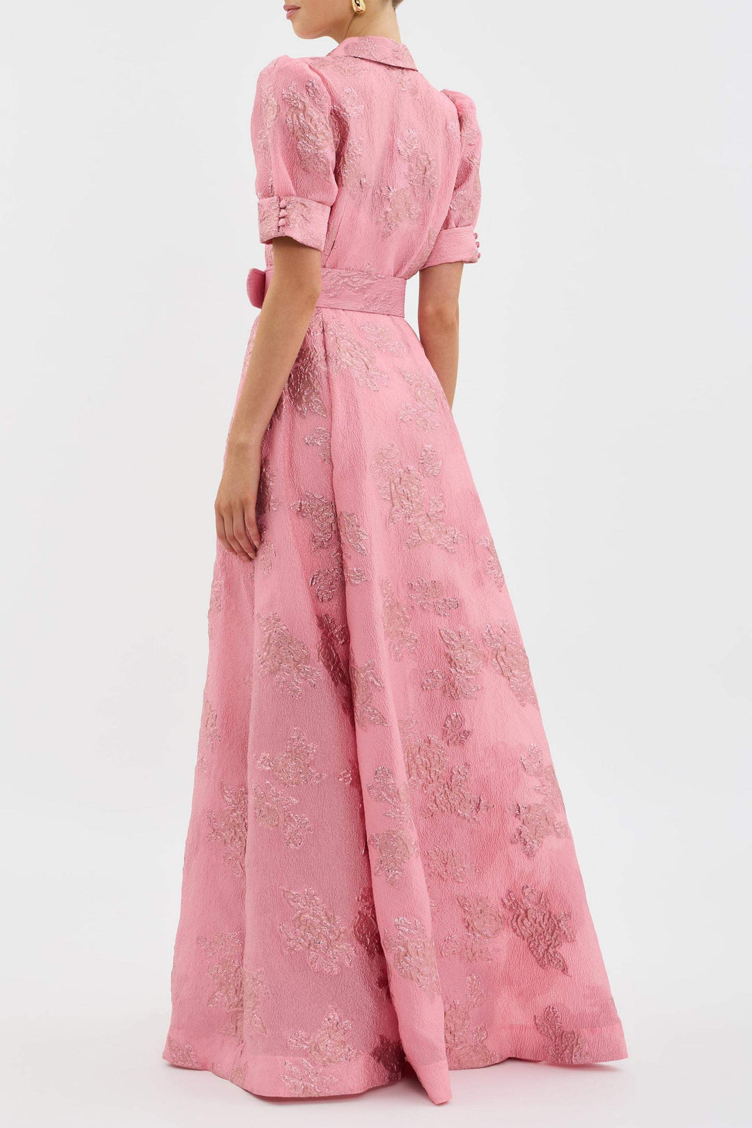 Anabella | Elegant Short Puff Sleeves Dress - Image 3