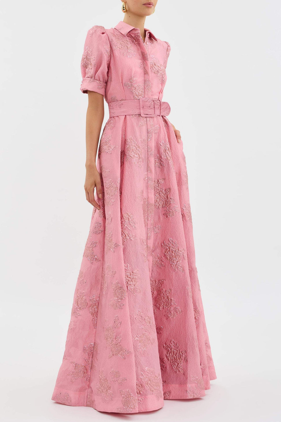 Anabella | Elegant Short Puff Sleeves Dress - Image 4