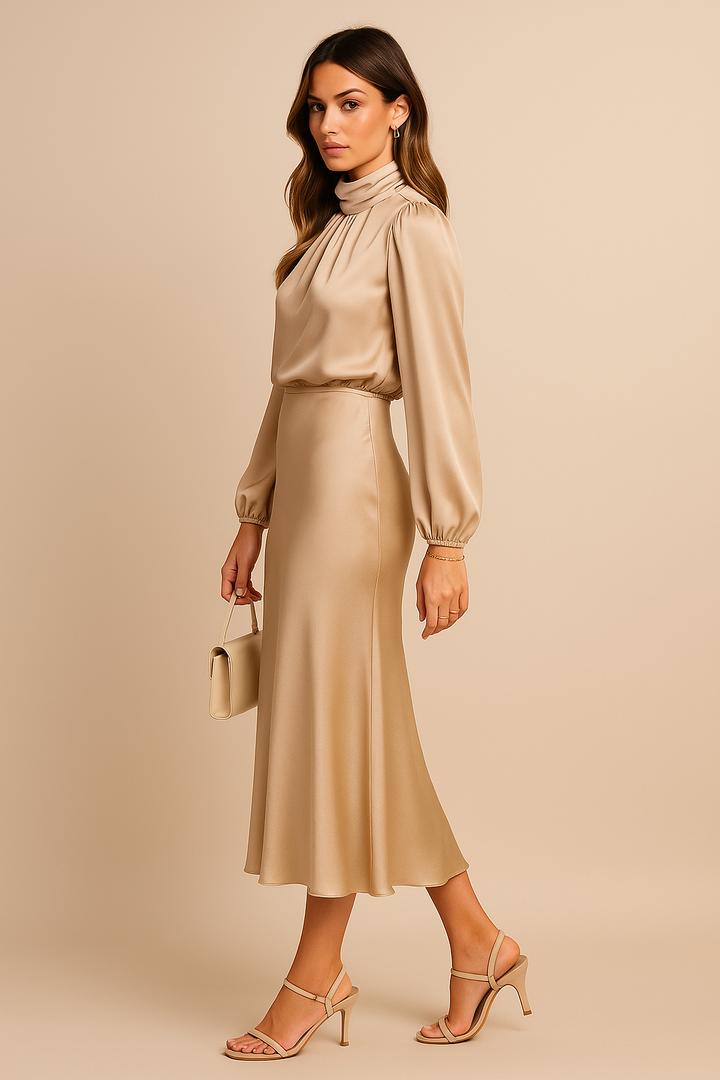Kriz | High Waist Midi Dress - Image 20