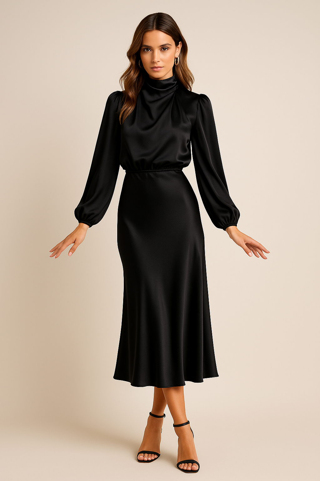 Kriz | High Waist Midi Dress - Image 21