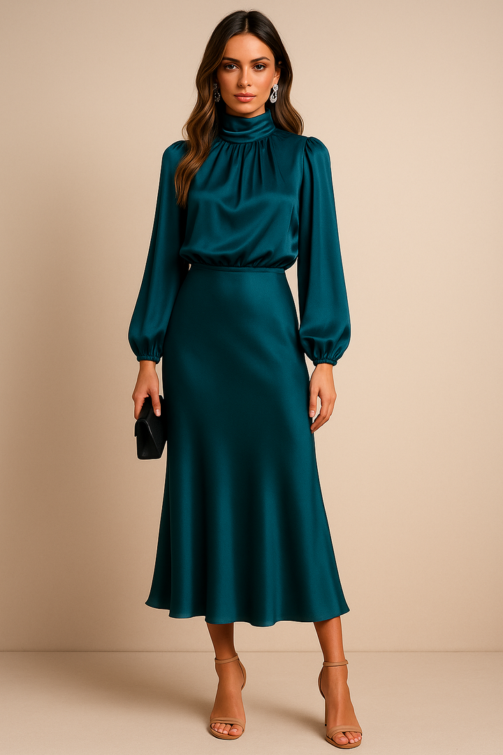 Kriz | High Waist Midi Dress - Image 15