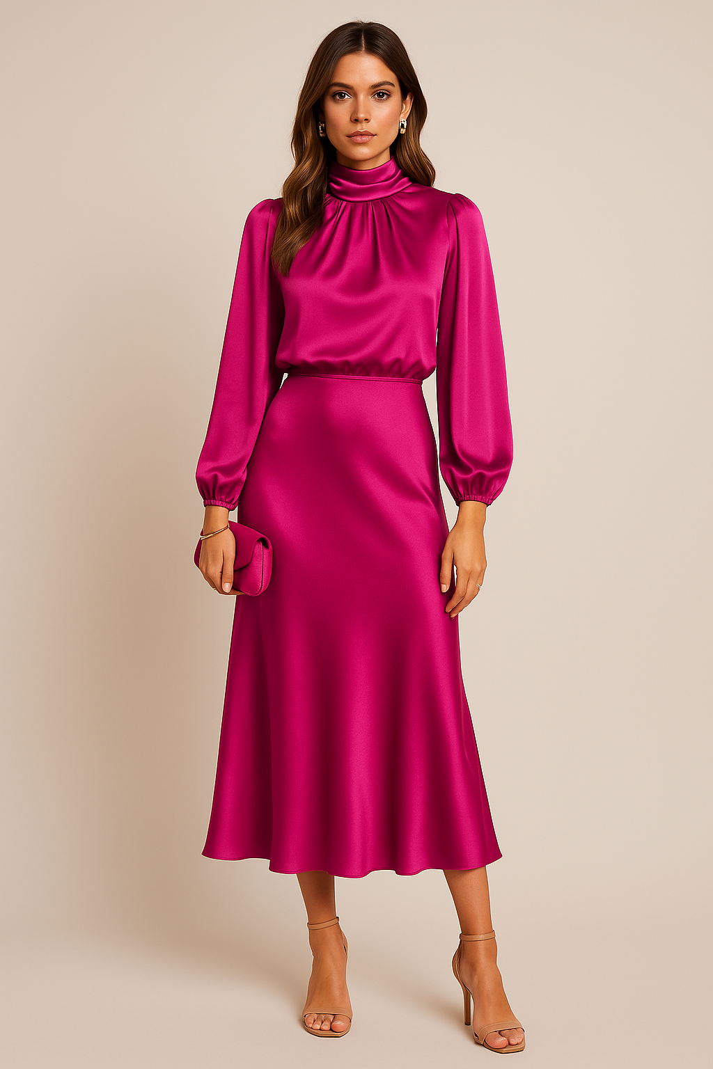 Kriz | High Waist Midi Dress - Image 16