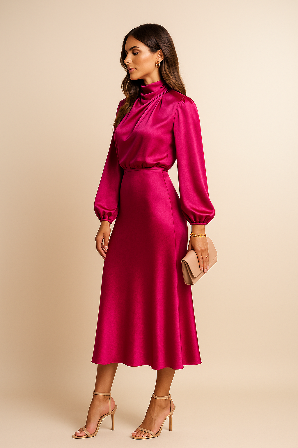 Kriz | High Waist Midi Dress - Image 18