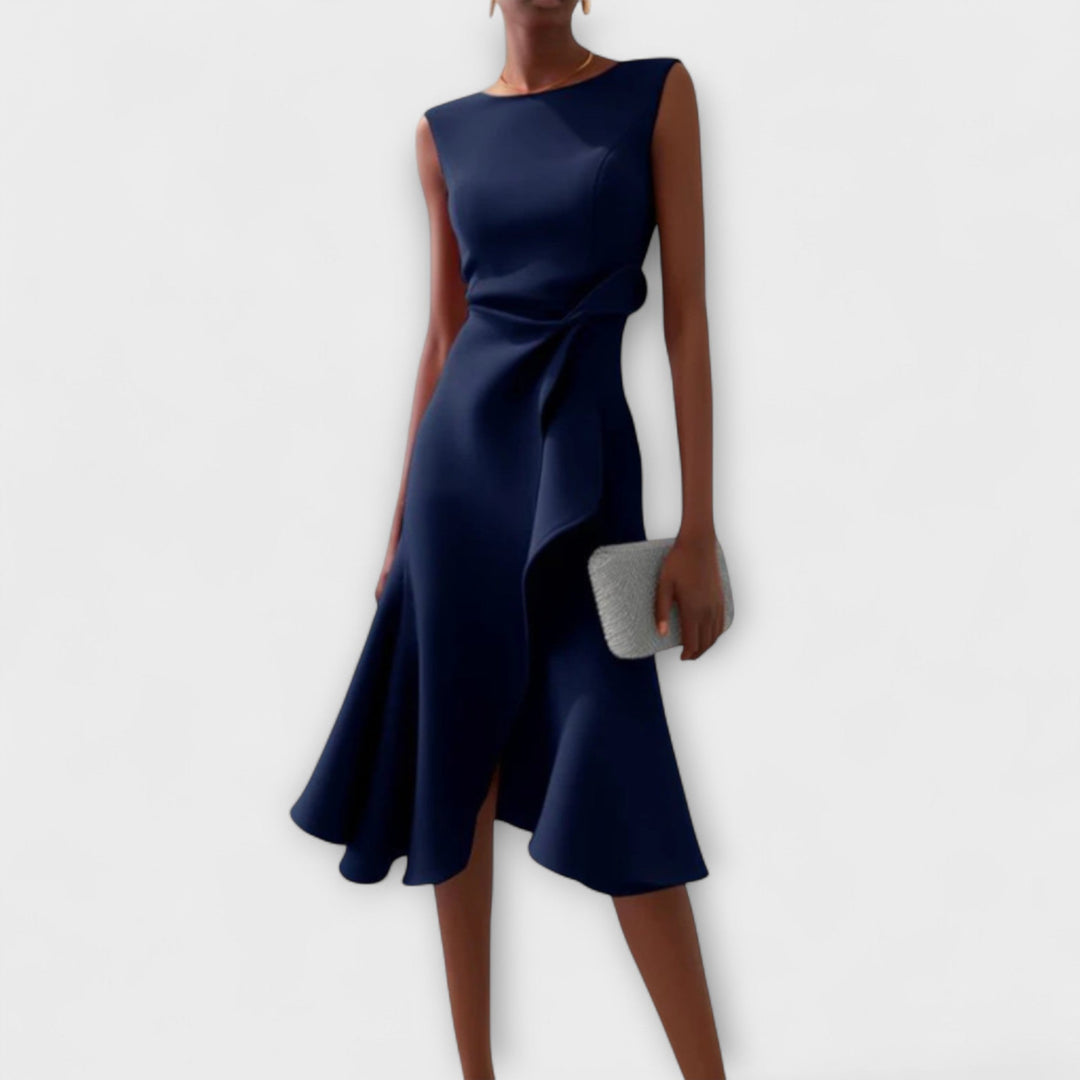 Ariane | Pleated Midi Dress - Image 3