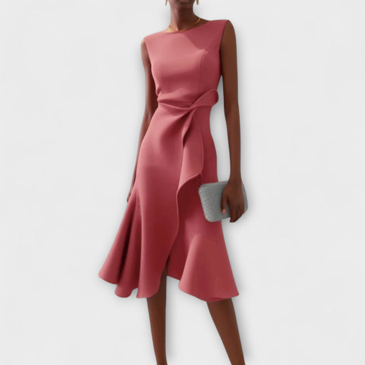 Ariane | Pleated Midi Dress - Image 4