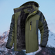 Unisex hooded winter parka with multiple pockets and plush-looking lining
