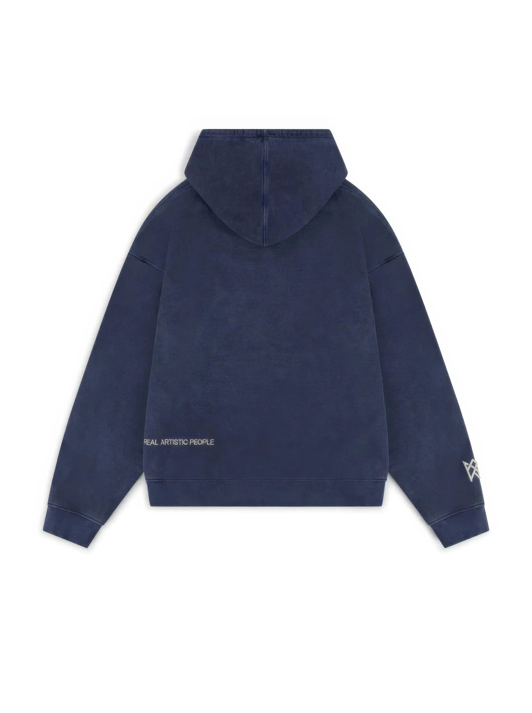 Women's blue graphic pullover hoodie with kangaroo pocket