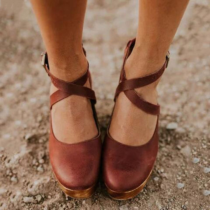 Teresa | Elegant Wedge Heels with Closed Toe & Ankle Strap - Image 4