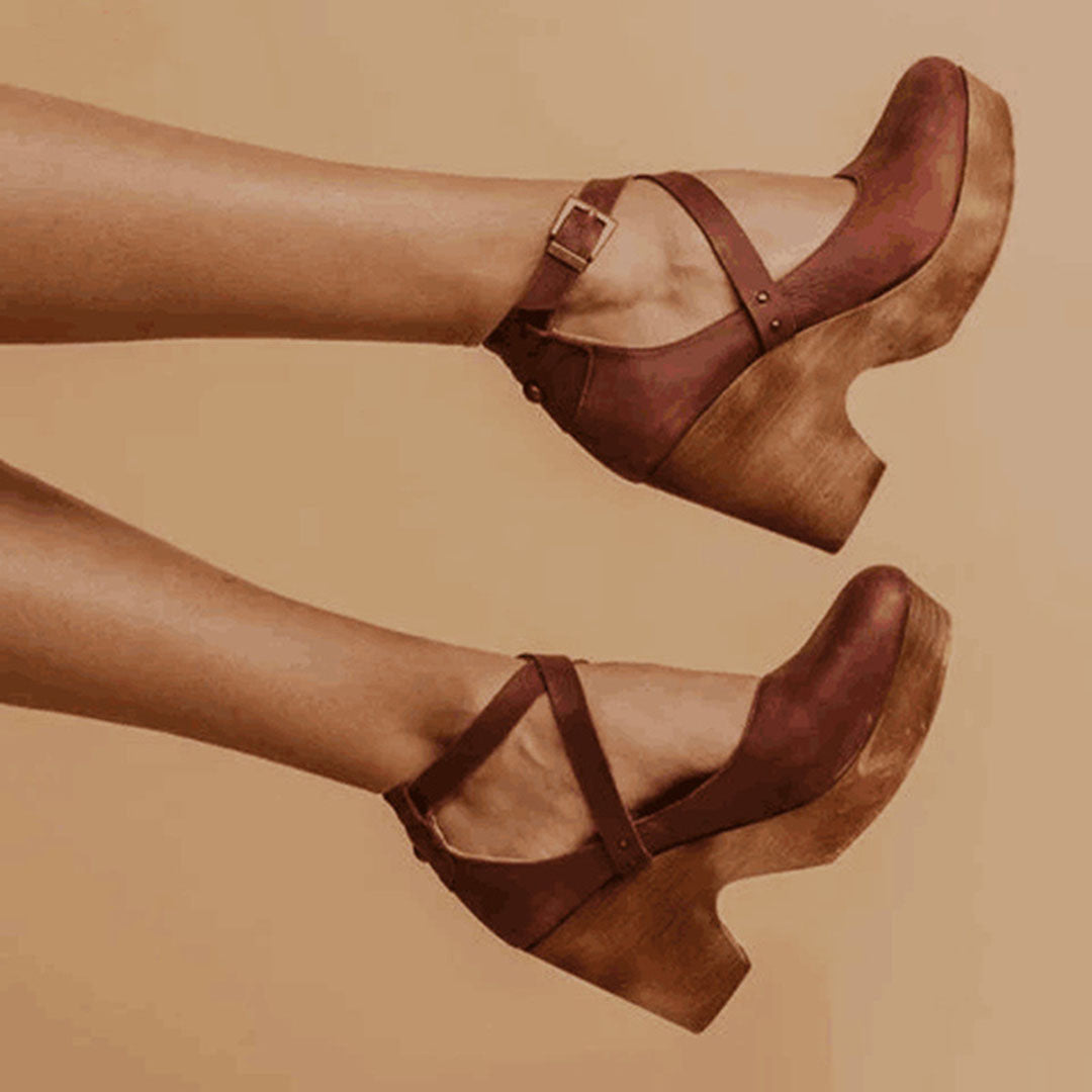 Teresa | Elegant Wedge Heels with Closed Toe & Ankle Strap - Image 2