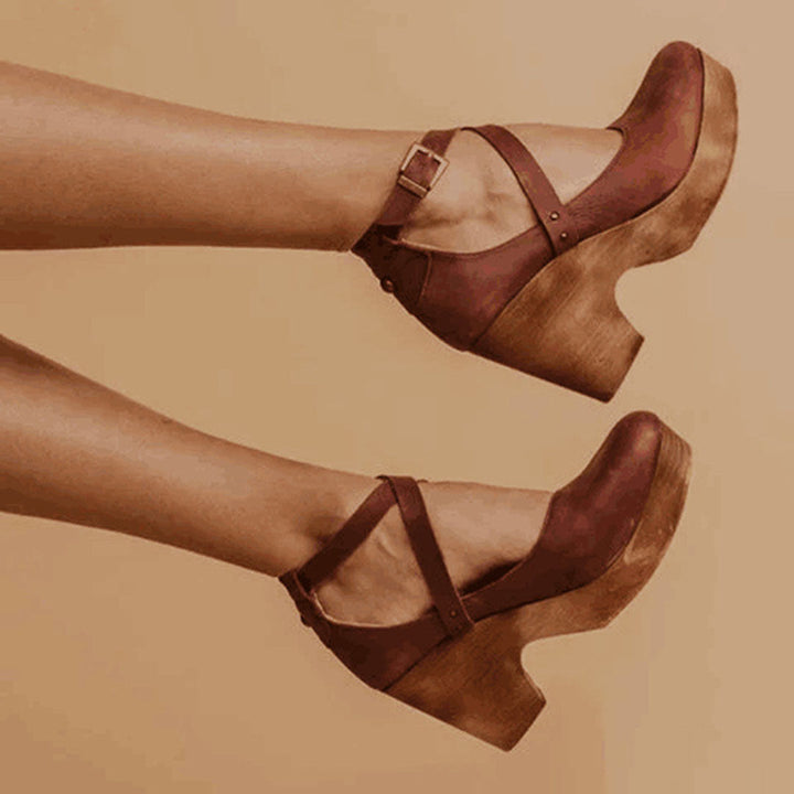 Teresa | Elegant Wedge Heels with Closed Toe & Ankle Strap - Image 2