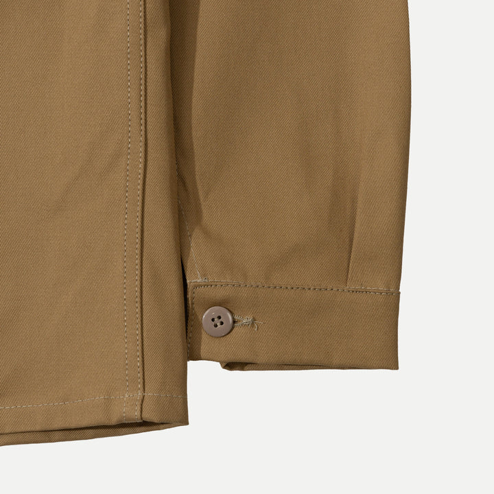 Men's brown utility jacket with four patch pockets