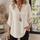 Women's Collared Summer Blouse - Chest Pockets, Lightweight, 7 Colours