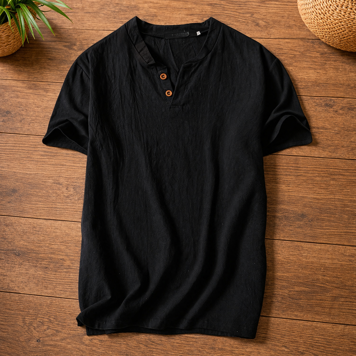 Women's Henley T-Shirt — Button Placket Lightweight Everyday Tee