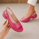 Women's Leather Sandals - Open Toe, Flat Sole, Wide Straps, Sizes UK 3-8