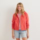 Women's full-zip hooded sweatshirt with long sleeves and front pockets