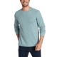 Men's long sleeve crew neck top with fine ribbed texture and cuffed sleeves