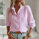 Eleanor | Women’s Long Sleeve Button Front Ruffle Blouse - Image 4