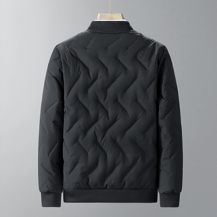 Quilted bomber jacket with ribbed trims, zip front and side pockets