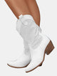 Perforated women's ankle boots with pointed toes and block heels