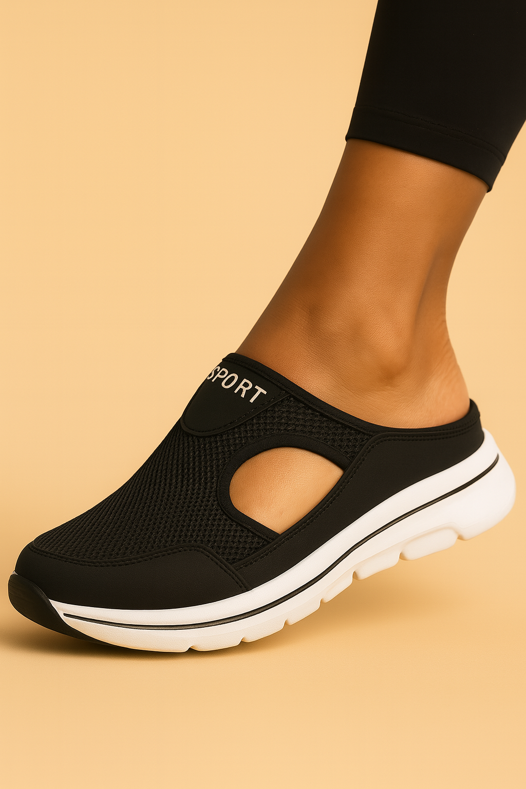 Women's Orthopedic Slip-On Mule, Mesh Cutout
