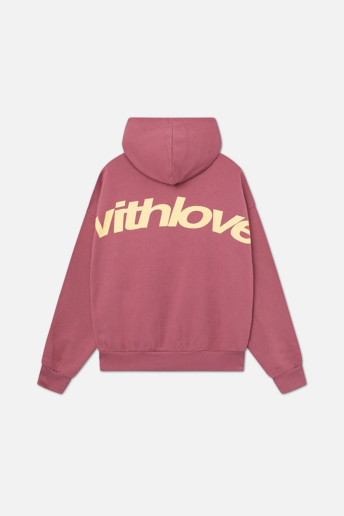 Graphic hoodie with large white back lettering